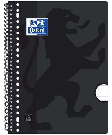 [274448] Bloc de cours Oxford A4+ ligné 4 perf 180 pages 80g noir