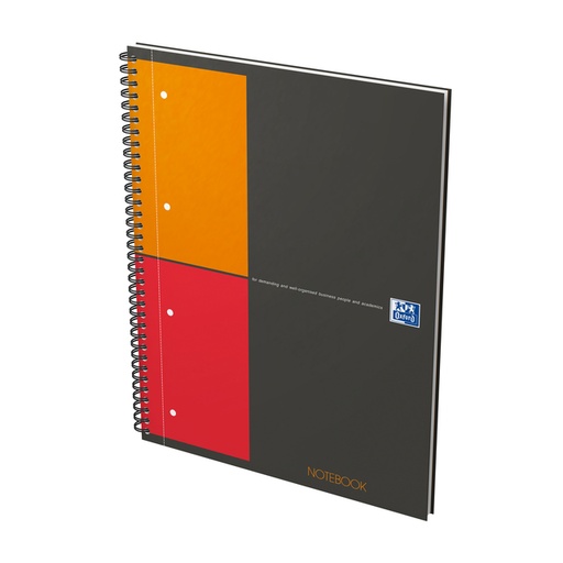 [011385] Bloc à spirale Oxford International Notebook A4+ carreaux 5mm