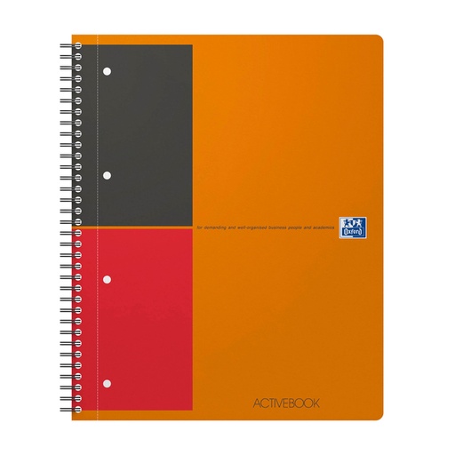 [011390] Cahier à spirale Oxford International Activebook A4+ ligné 160 pages