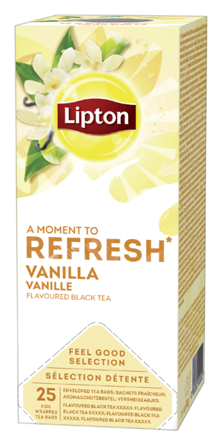 Thé Lipton Refresh Vanille 25x 1,5g