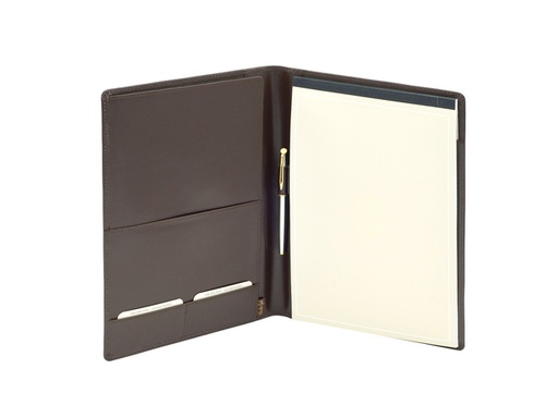 [513050] Conférencier Van der Spek 393 A4 peu nervuré cuir marron