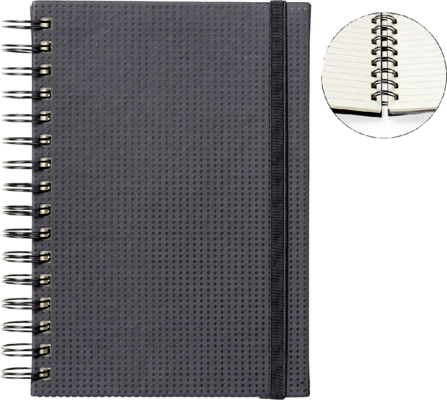 Notitieboek Quantore A5 spiraal tab zwart