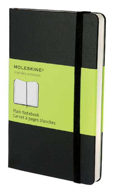 Carnet de notes Moleskine Pocket 90x140mm uni rigide noir