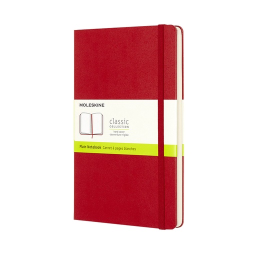 [011519] Notitieboek Moleskine large 130x210mm blanco hard cover rood
