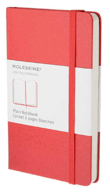 Carnet de notes Moleskine Pocket 90x140mm uni rigide rouge