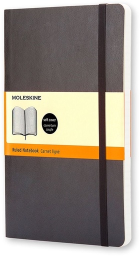 [011532] Notitieboek Moleskine large 130x210mm lijn soft cover zwart