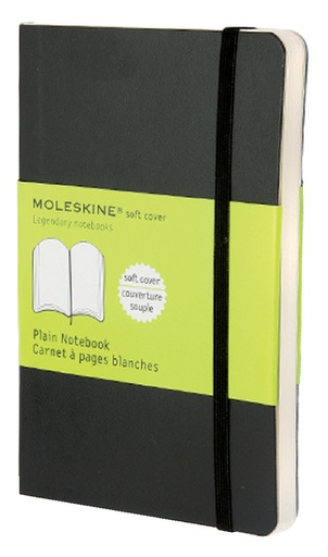 [011535] Carnet de poche Moleskine 90x140mm couverture souple uni noir