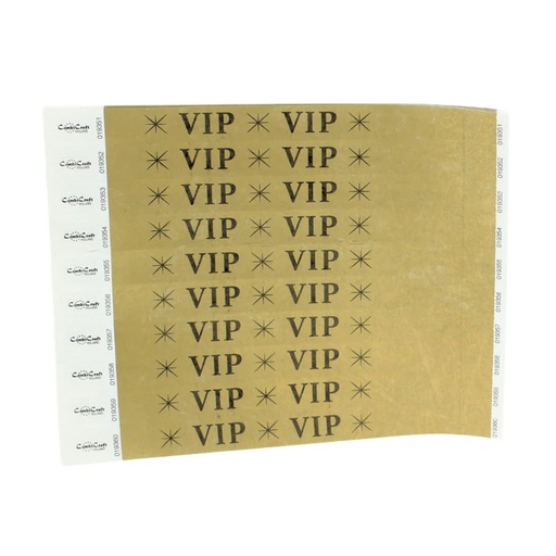 [505270] Bracelet Combipack impression VIP blanc 100 pièces