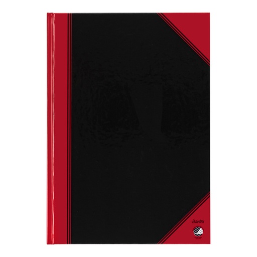 [392483] Cahier de notes Bantex noir/rouge A4 ligné 70g 96 feuilles