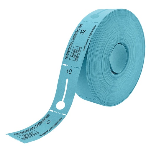 [062493] Ticket vestiaire CombiCraft numéro 1-500 bleu 500 pièces