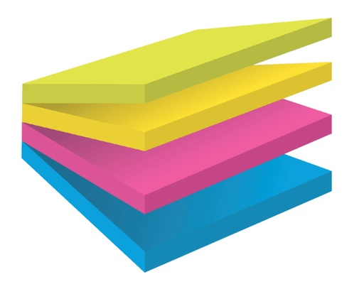 [392492] Memoblok Post-it 2014 Super Sticky 76x76mm smart kubus Rio 300 vel