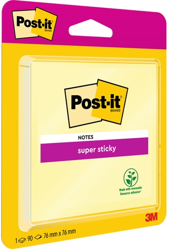 [392447] Bloc-mémos Post-it Super Sticky 6920 Super Sticky 76x76mm jaune