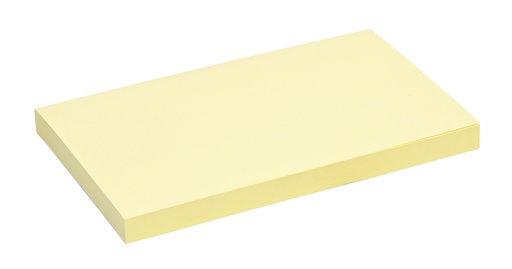 [392608] Bloc-mémos Quantore 76x127mm jaune 100 feuilles