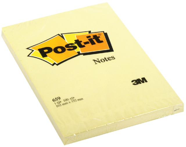 Bloc-mémos Post-it 659 152x102mm jaune