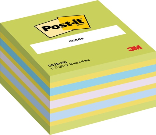 [392591] Memoblok Post-it 2028 76x76mm kubus assorti